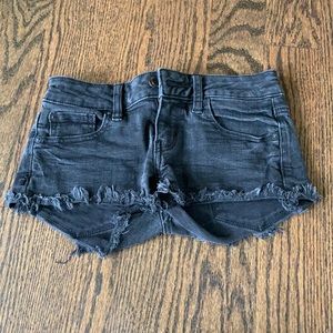 American Eagle super low shortie black Jean shorts